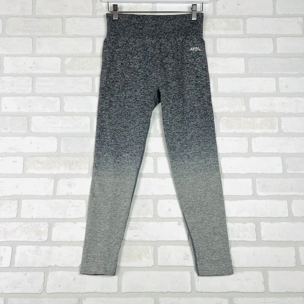 AYBL Motion Seamless High Waisted‎ Ombre Leggings Grey Marl Size M
